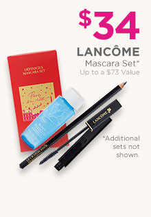 Lancome Definicils Mascara Set is $34, a $62 value, Hypnose Drama Set is $36, a $67 value, and Grandiose Set is $39, a $65.50 value.