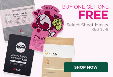 Select Sheet Masks are Buy One, Get One Free, includeing Patchology, Karuna and Leaders, Tony Moly, Biobelle, SNP, and others. Regular $5-$8.