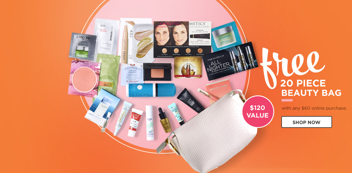 Receive a free 20-piece bonus gift with your $60 purchase