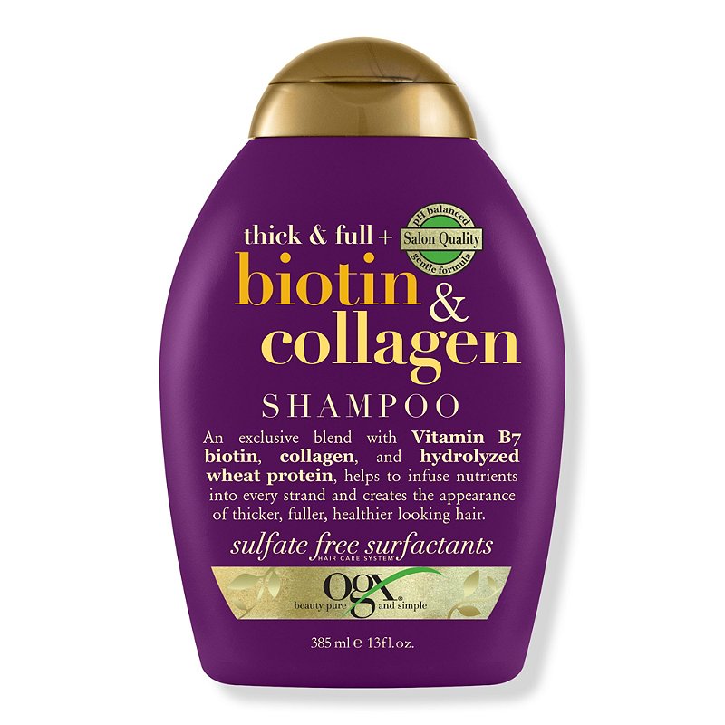 نسبه مئويه العداء تقليد  OGX Thick & Full Biotin & Collagen Shampoo | Ulta Beauty