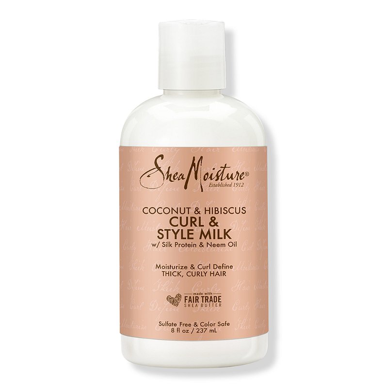 SheaMoisture's Coconut & Hibiscus Styling Milk is perfect for thick and thirsty curls. 