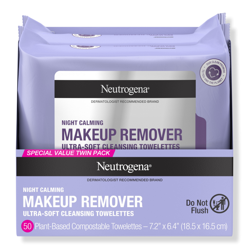 Neutrogena Night Calming Makeup Remover Towelettes Twin Pack   