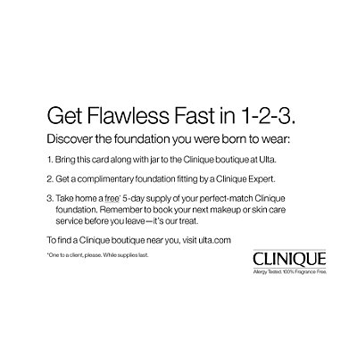 CLINIQUE  Online Only Free Treat Coupon Card for deluxe sample o