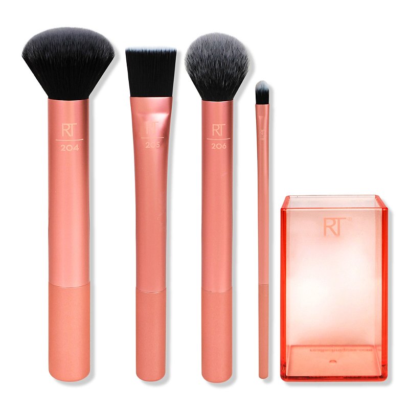 Flawless Base Face Makeup Brush Kit With Storage