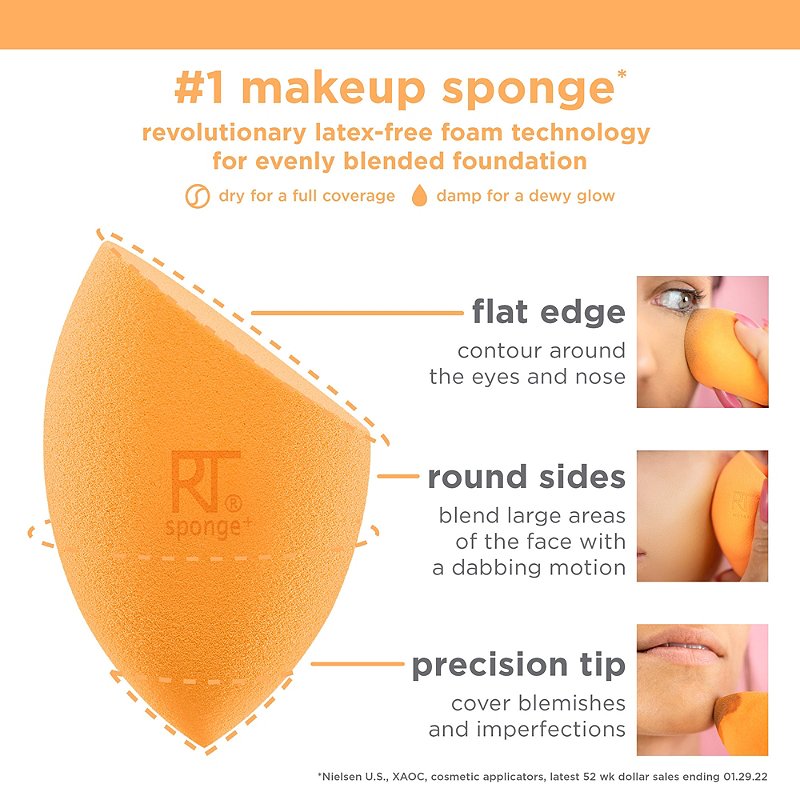 Real Techniques 4 Pack Miracle Complexion Sponges | Ulta Beauty