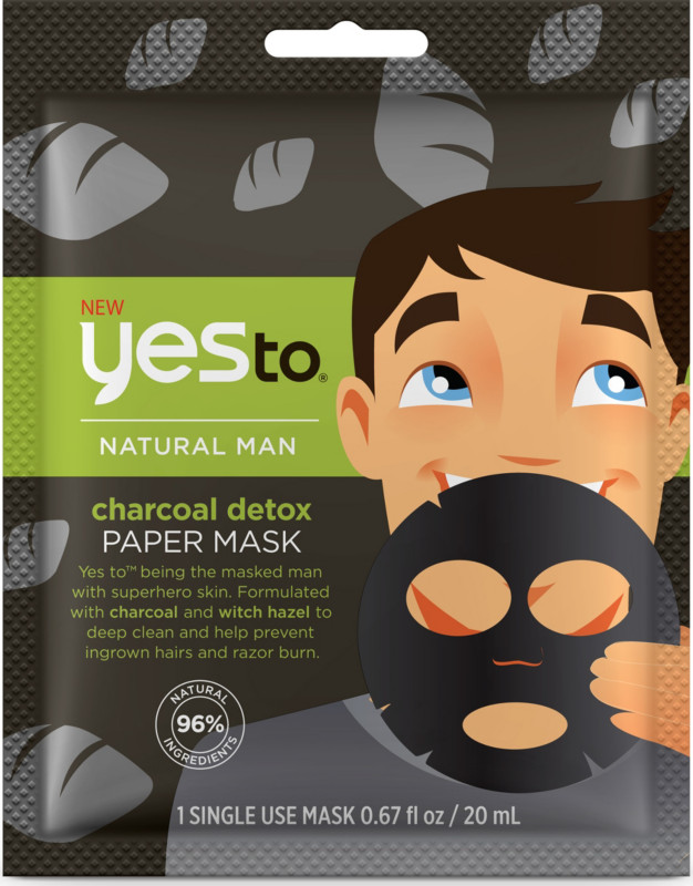 picture of YES TO Natural Men Charcoal Detox Paper Mask
