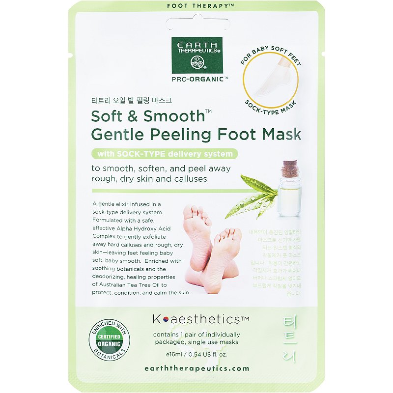 Earth Therapeutics Soft & Smooth Gentle Peeling Foot Mask | Ulta Beauty