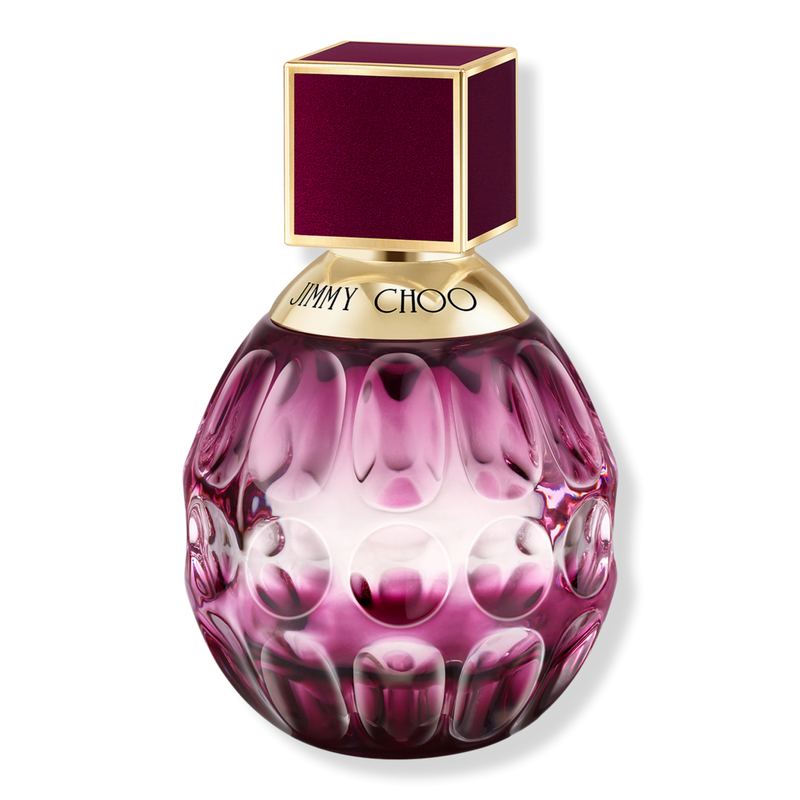 women's perfume in a purple bottle
