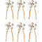 Scünci Gold And White Hairpin Set  #1