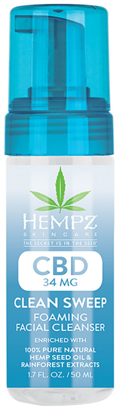 picture of HEMPZ Travel Size CBD Clean Sweep Foaming Facial Cleanser