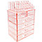 Sorbus Cosmetic Makeup and Jewelry Storage Case Display Pink #1