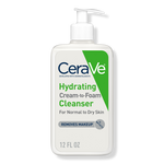 CeraVe Hydrating Cream-to-Foam Face Wash with Hyaluronic for Normal to Dry Skin 
