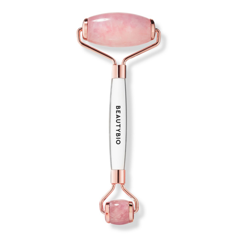 BeautyBio Rose Quartz De-Puffing Facial Roller | Ulta