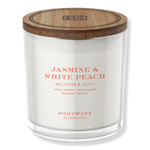 HomeWorx Jasmine White Peach 3-Wick Candle 