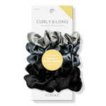 GIMME beauty Curly & Long Hair Satin Gray Scrunchies 