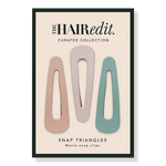 The Hair Edit Snap Triangles Matte Pastel Clips 