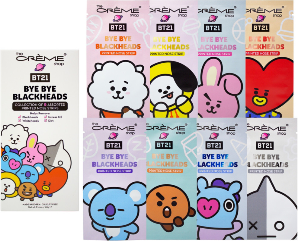 picture of The Creme Shop BT21 Bye Bye Blackheads Printed Nose Strips
