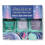 Pacifica Starry Tips & Toes Vegan Nail Polish and Glitter Top Coat Trio 