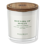 HomeWorx Boughs of Holly 3 Wick Candle 