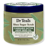 Dr Teal's Shea Sugar Body Scrub with Cannabis Sativa Hemp Seed Oil & Essential Oils 