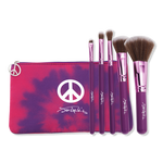 Rock and Roll Beauty Purple Haze 6pc Brush Set with Bag 