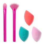 Real Techniques Limited Edition Bright Finish Makeup Brush & Sponge Set 