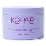 Kopari Beauty KP Body Bumps Be Gone Clarifying Body Pads with 4.4% AHAs & Willow Bark Extract 