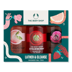 The Body Shop Lather & Cleanse Shower Gel Trio Body Care Gift Set 