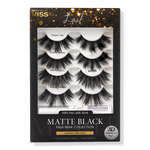 Kiss Lash Couture Matte Black Faux Mink False Eyelashes Holiday Collection - Multipack 01 