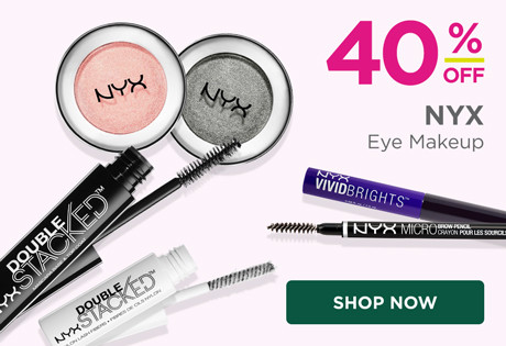 40% off NYX Eye Cosmetics.