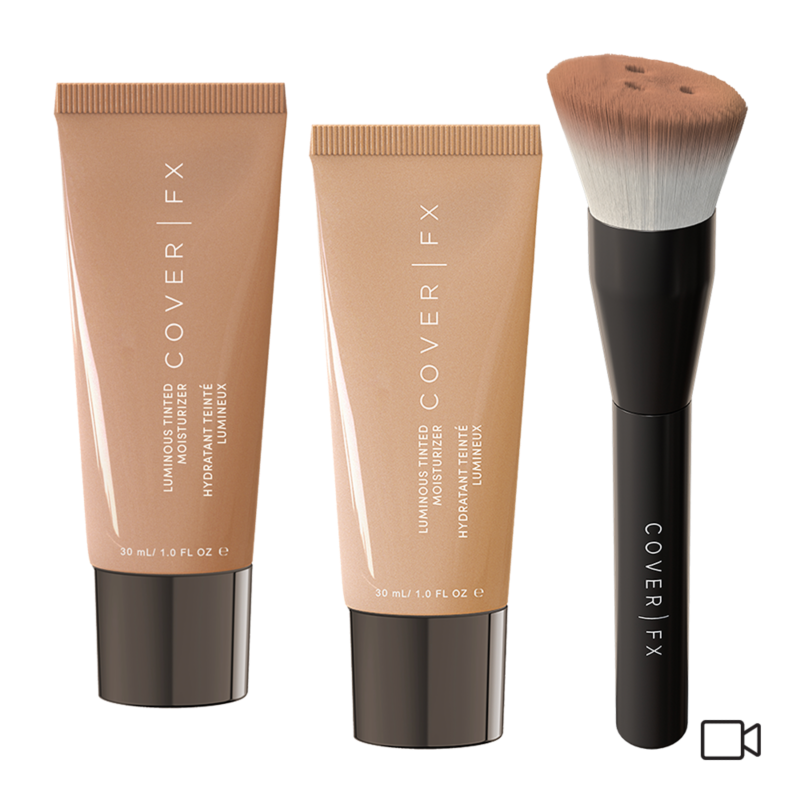 Shop Ulta Beauty’s 21 Days of Beauty and receive 50% off COVER FX* Luminous Tinted Moisturizer & Custom Application Brush