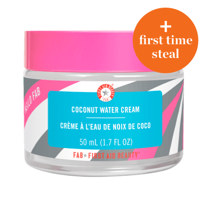 Shop Ulta Beauty’s 21 Days of Beauty and receive 50% off First Aid Beauty* Hello FAB Coconut Water Cream 3 oz