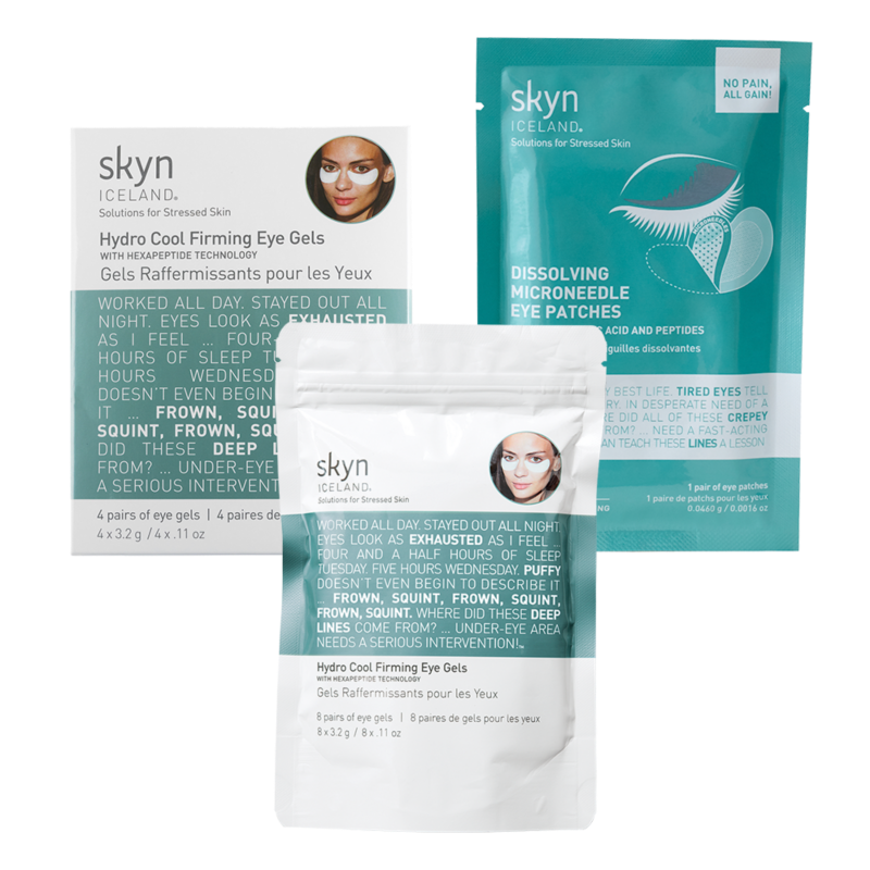 Shop Ulta Beauty’s 21 Days of Beauty and receive 50% off Skyn Iceland* Hydro Cool Firming Eye Gels 4ct & 8ct and Microneedle Eye Patches