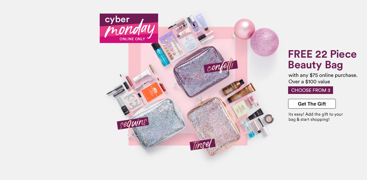 Free 22 piece beauty bag with any $75 ulta.com purchase! Over a $100 value!