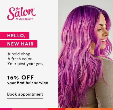 15% off your First Hair service Exp: 1.29.22 Book now!